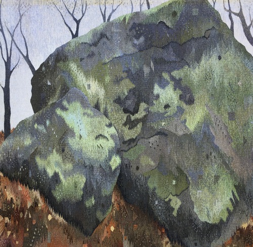 "Boulder Portrait: Signal Rock"
Wool, silk and linen
60" x 60" 2018 "Boulder Portrait: Signal Rock"
Wool, silk and linen
60" x 60" 2018